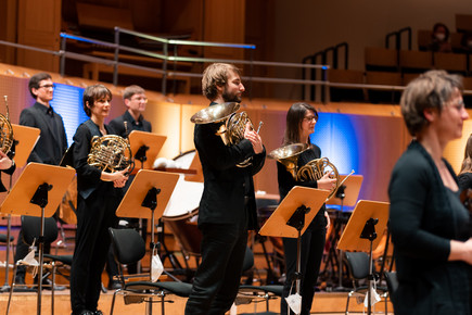 Trompeter auf Benefizkonzert