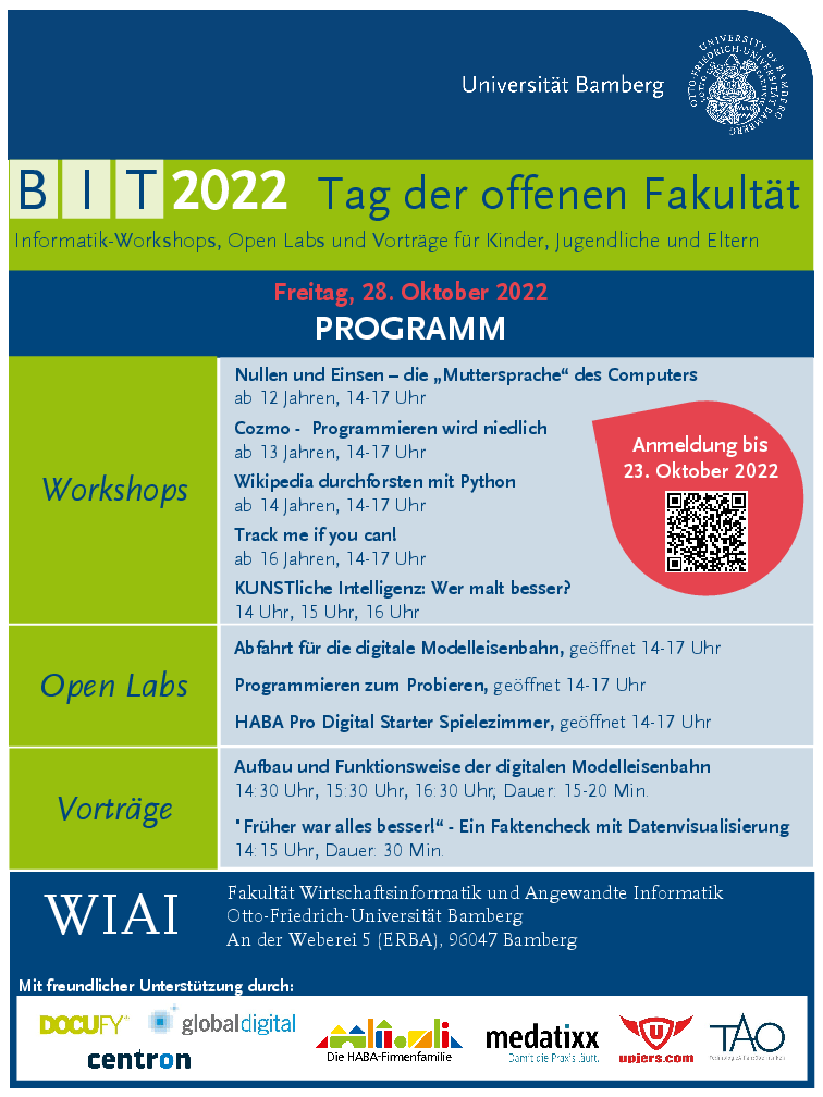 Flxer zum Programm der Bamberger Informatik Tage