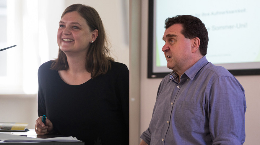 Denise Dumschat-Rehfeldt und Andreas Weihe leiten das Organisationsteam der Internationalen Sommer-Universität.