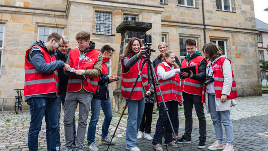 Studierende und das Projektteam bei der deutsch-ukrainischen Projektwoche